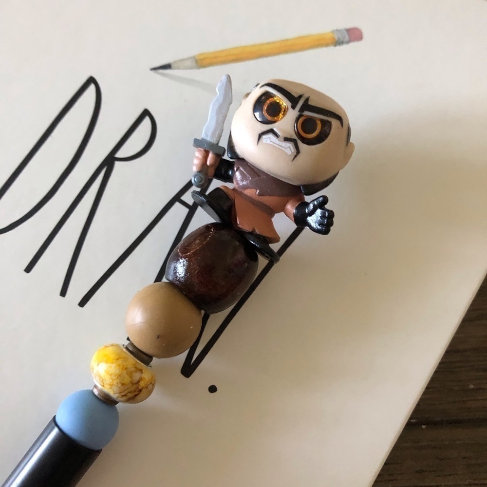 Disney Doorables: Mulan: Shan Yu handmade beaded pen